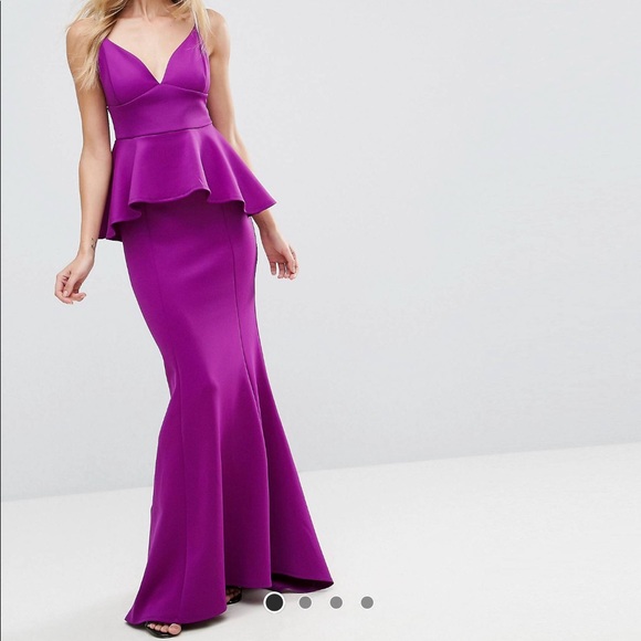 ASOS Dresses | Peplum Fishtail Maxi 